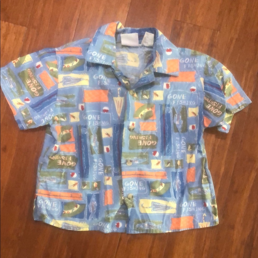 Good Lad Multicolor Fishing Theme Shirt